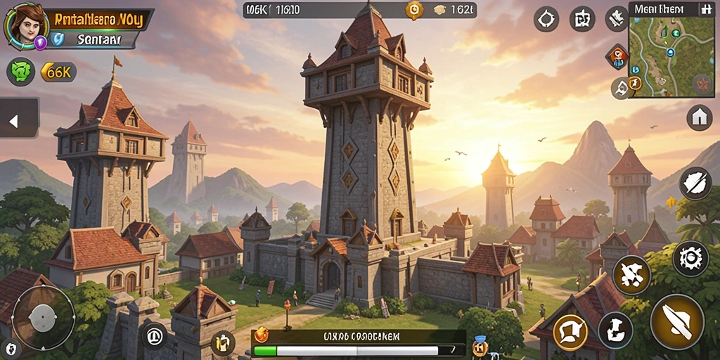 Screenshot gameplay 66K menunjukkan aksi Tower Defense yang mendebarkan.