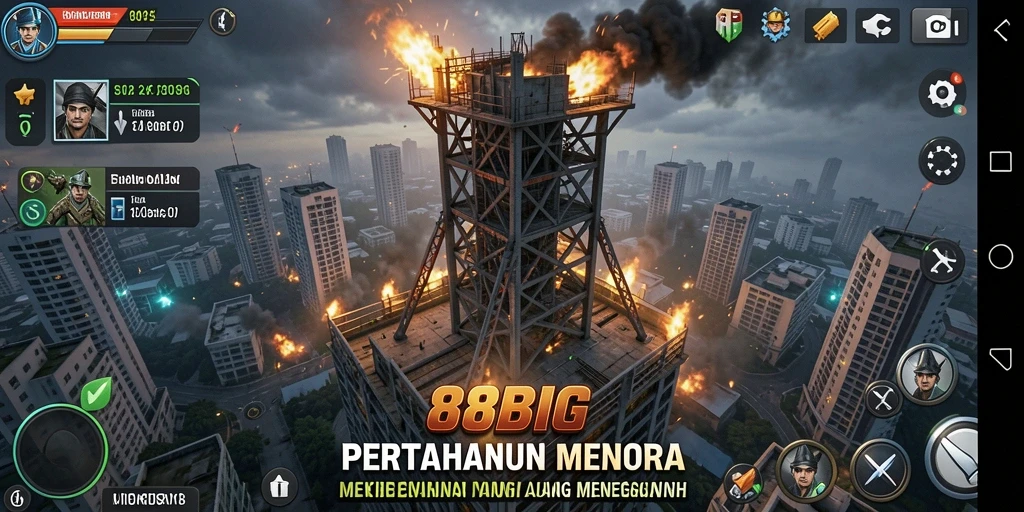 Tampilan gameplay seru dari 88BIG dalam aksi Tower Defense.