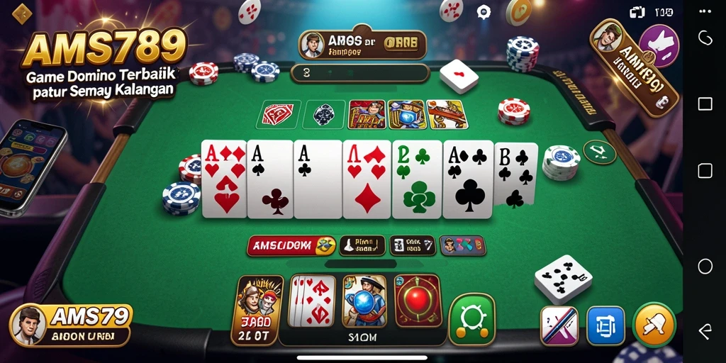 Gameplay seru AMS789 yang penuh strategi dalam permainan Domino.