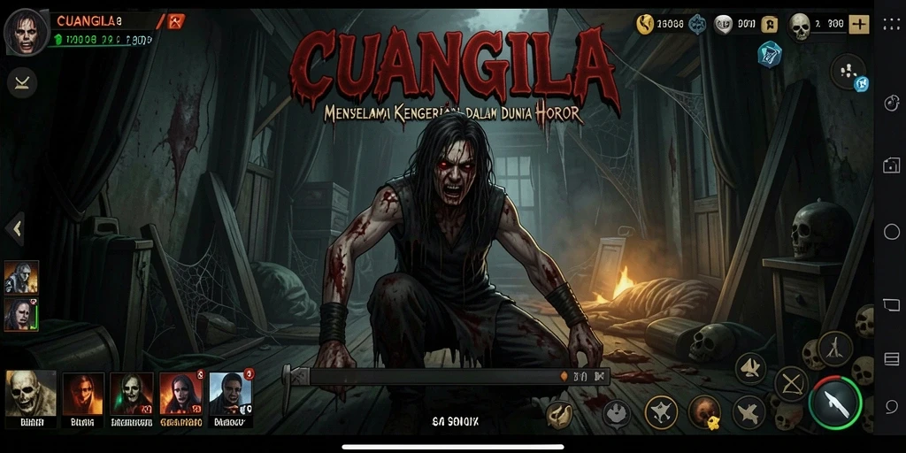 Gameplay CUANGILA dengan atmosfer horor yang mencekam