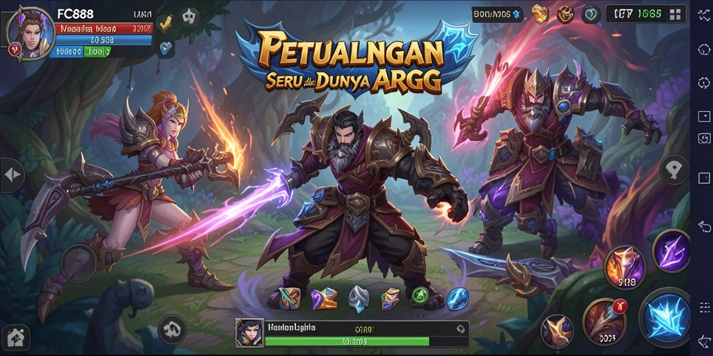 Tampilan gameplay ARPG yang mendebarkan dan penuh aksi.