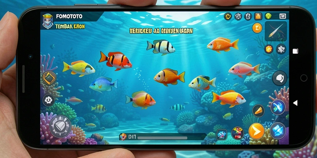 Tampilan menarik dalam gameplay Tembak Ikan FOMOTOTO.