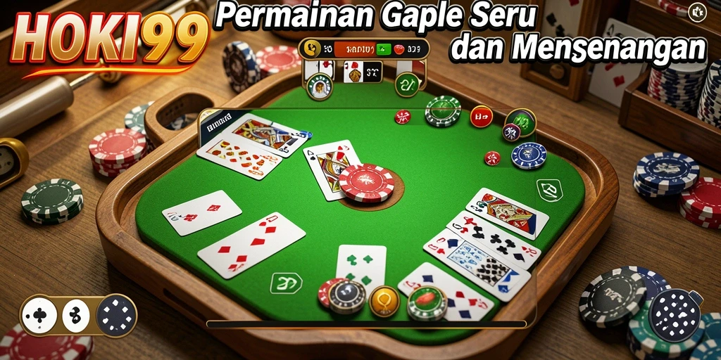 Screenshot HOKI99 menampilkan serunya permainan Gaple.