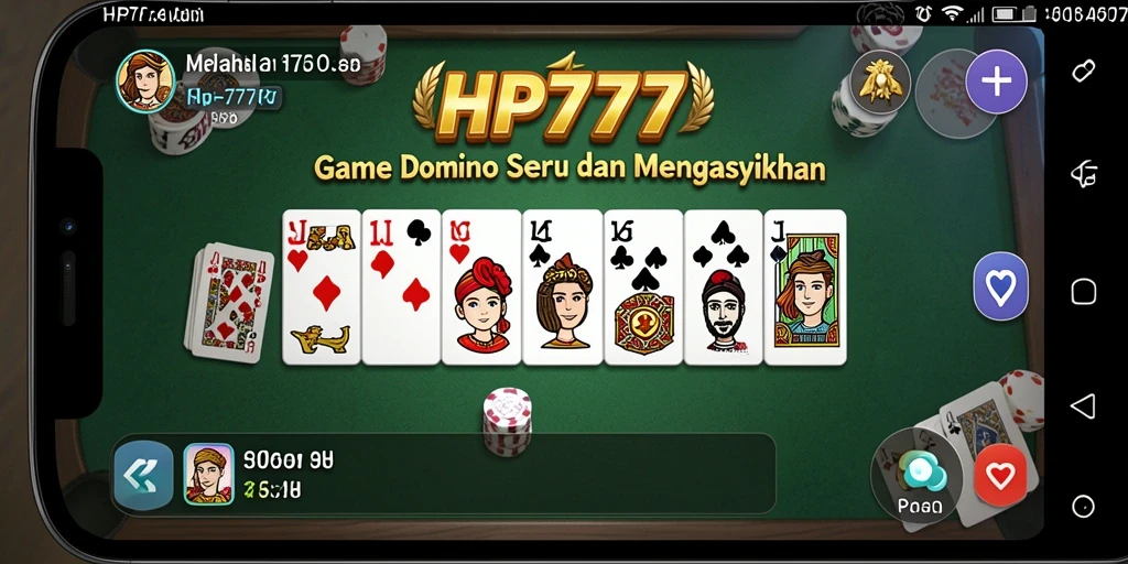 Tampilan gameplay HP777 yang menonjolkan aksi Domino yang seru.