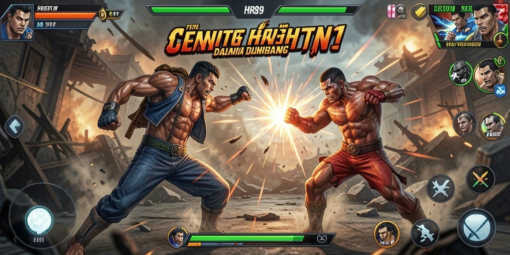 Tampilan menarik dari gameplay HR89 saat bertarung.