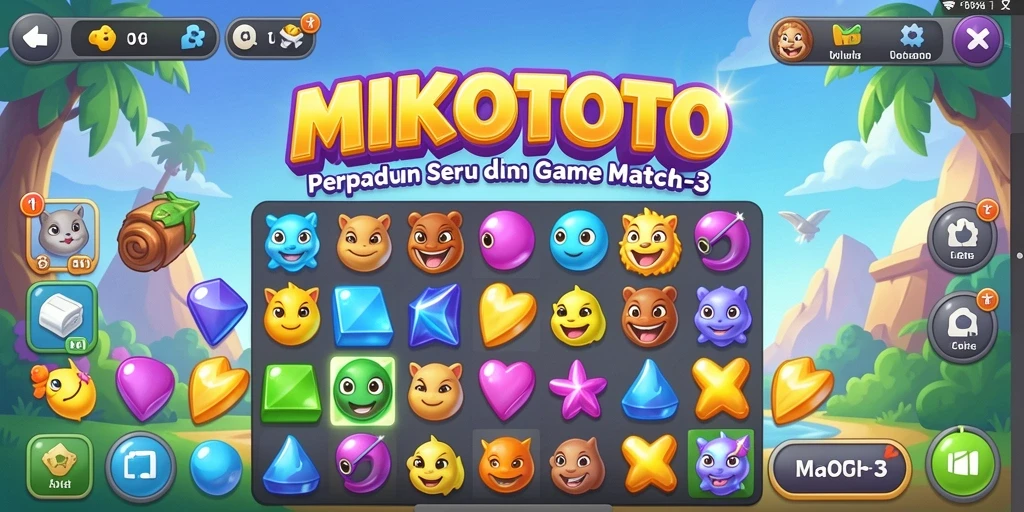 Gameplay MIKOTOTO yang seru dengan grafis berwarna-warni.