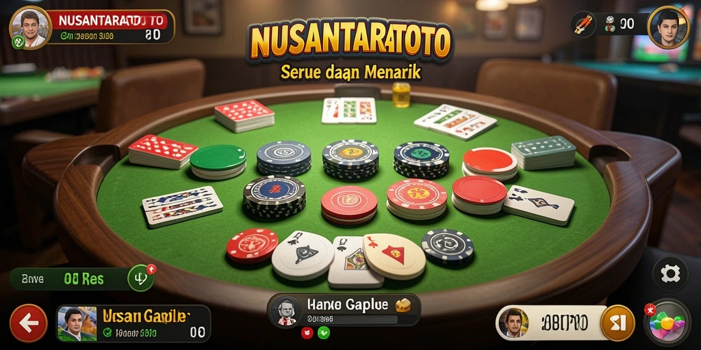 Tampilan seru gameplay Gaple di NUSANTARATOTO.