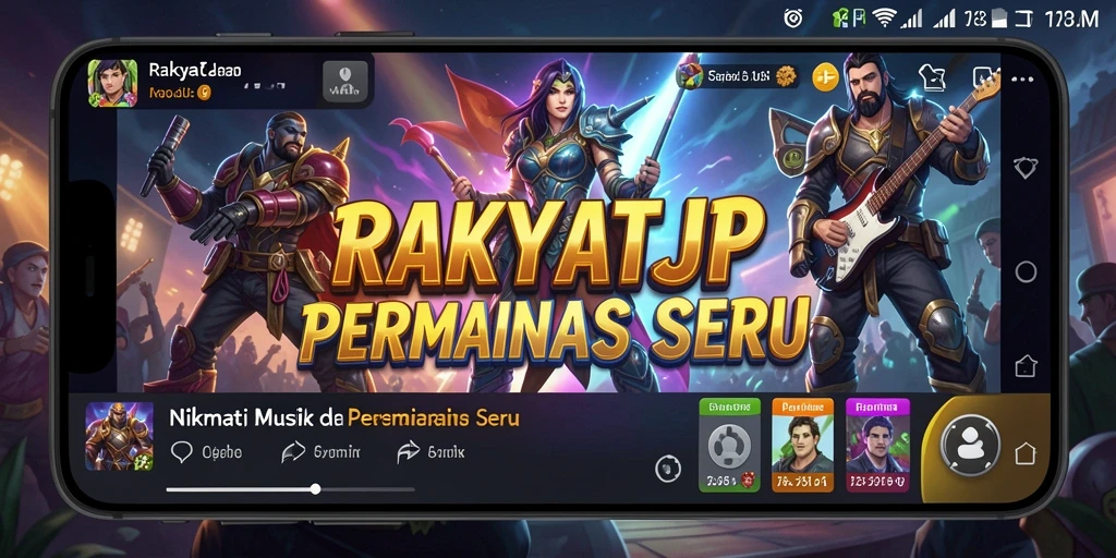 Tampilan gameplay RAKYATJP dengan variasi alat musik.