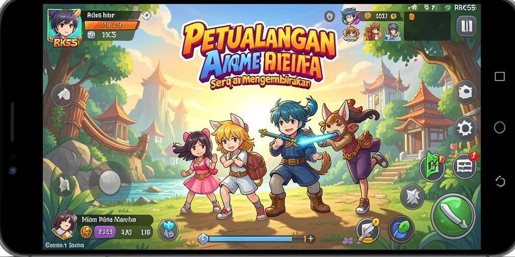 Tampilan menarik dari gameplay Anime yang penuh warna dan karakter unik.