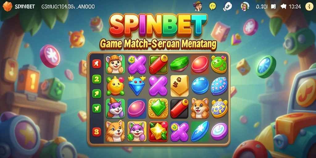 Tampilan gameplay SPINBET yang menarik dan penuh warna.