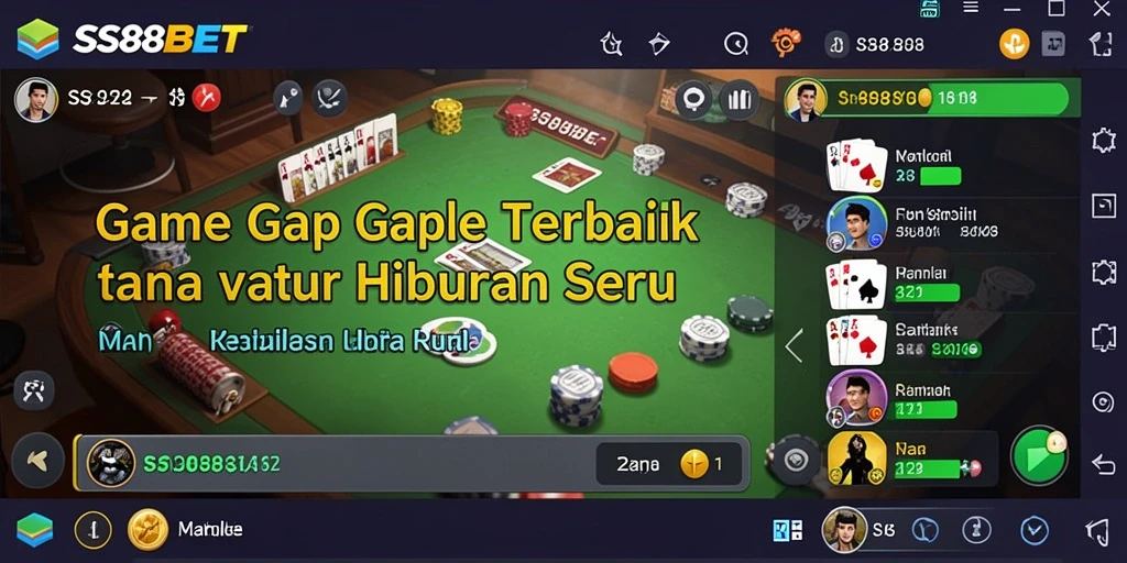 Tampilan menarik gameplay Gaple di SS88BET.