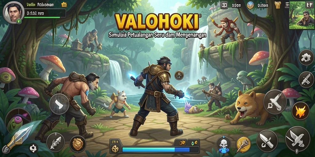Gameplay VALOHOKI yang penuh warna dan seru.